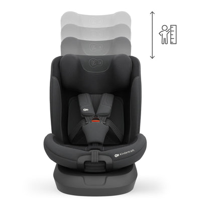 Kinderkraft I-GROW 2 PRO turvatool 0-36 kg, i-Size 40-150 cm, 360° pööratav, must