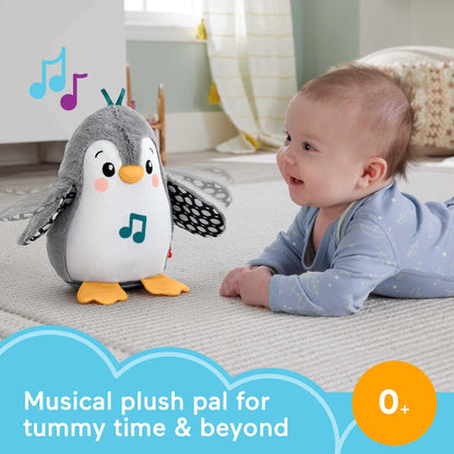 Fisher-Price Flap & Wobble Pingviin - muusikaline kõhuli mänguasi beebile