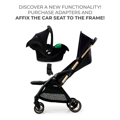 Kinderkraft APINO kerge jalutuskäru kuni 24 kg, auto-fold süsteemiga, hall