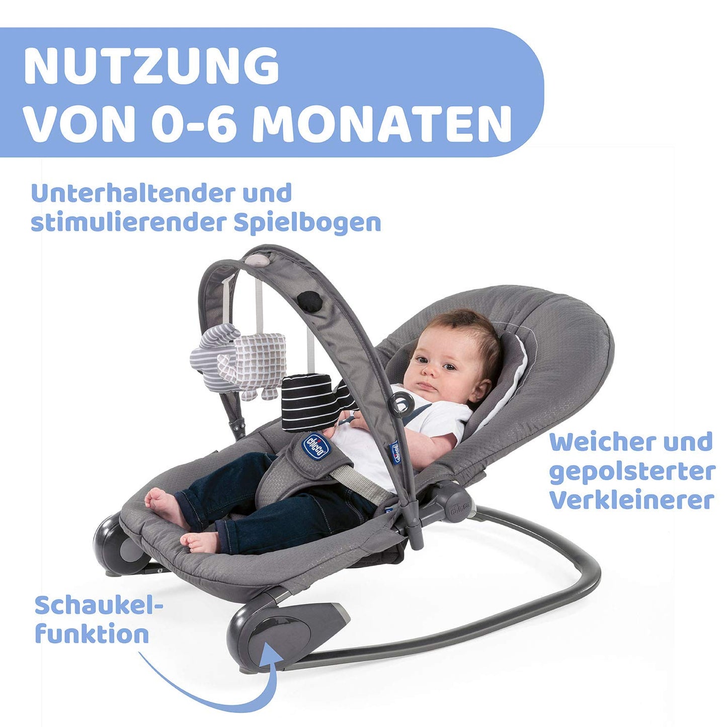 Chicco Hoopla beebikiik Moon Grey, 0 kuud kuni 18 kg