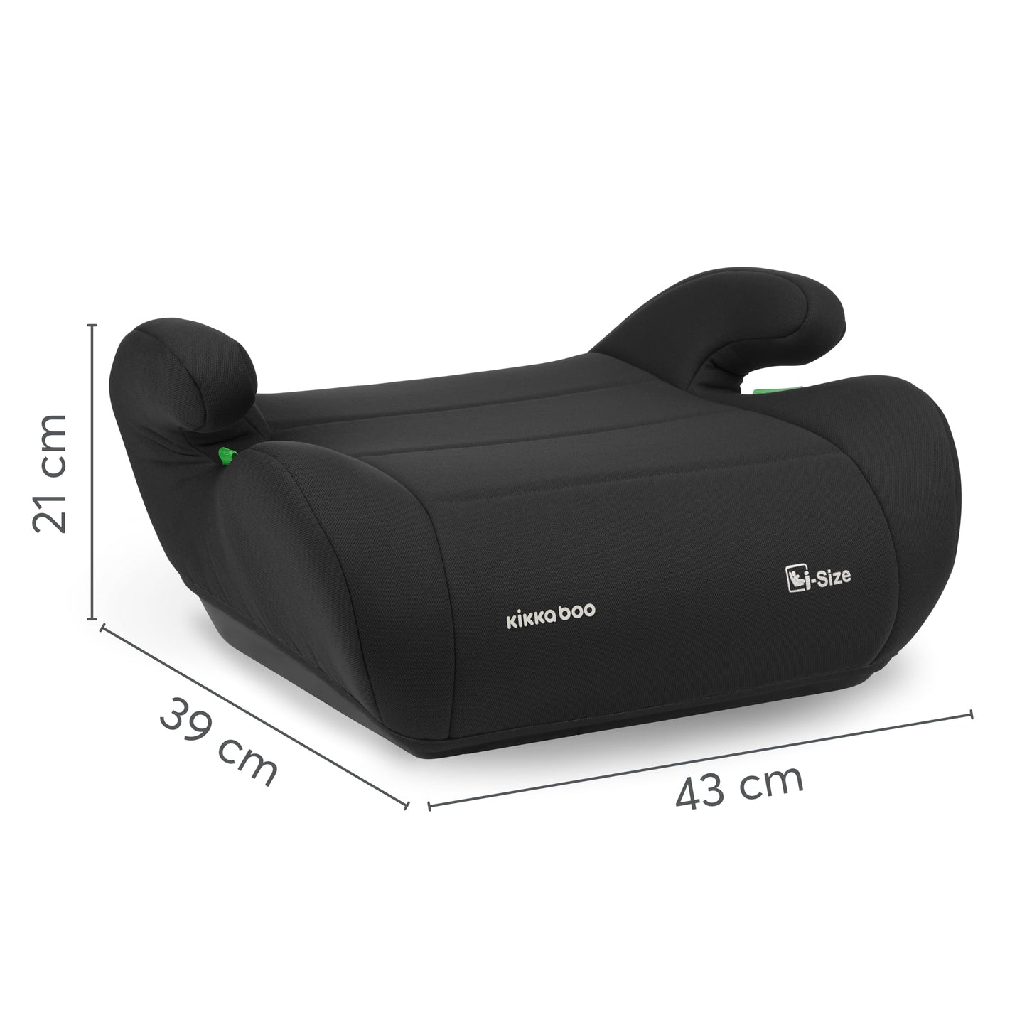 KikkaBoo i-UP i-Size turvaiste 125–150 cm (22–36 kg), must