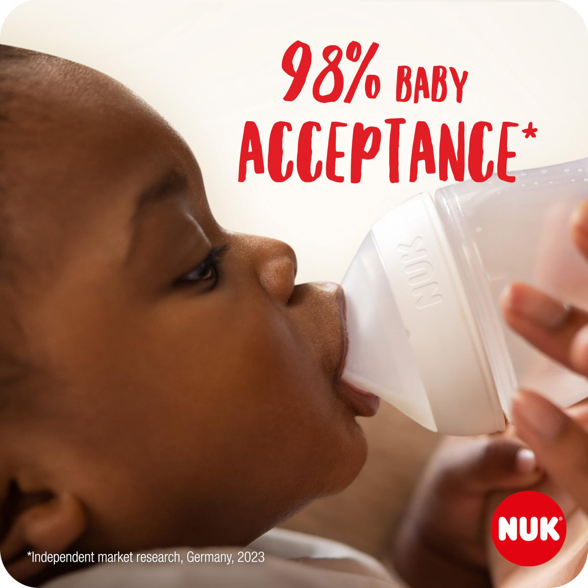 NUK Perfect Match tuttipullo 150 ml, Rainbow (0+ kuukautta)
