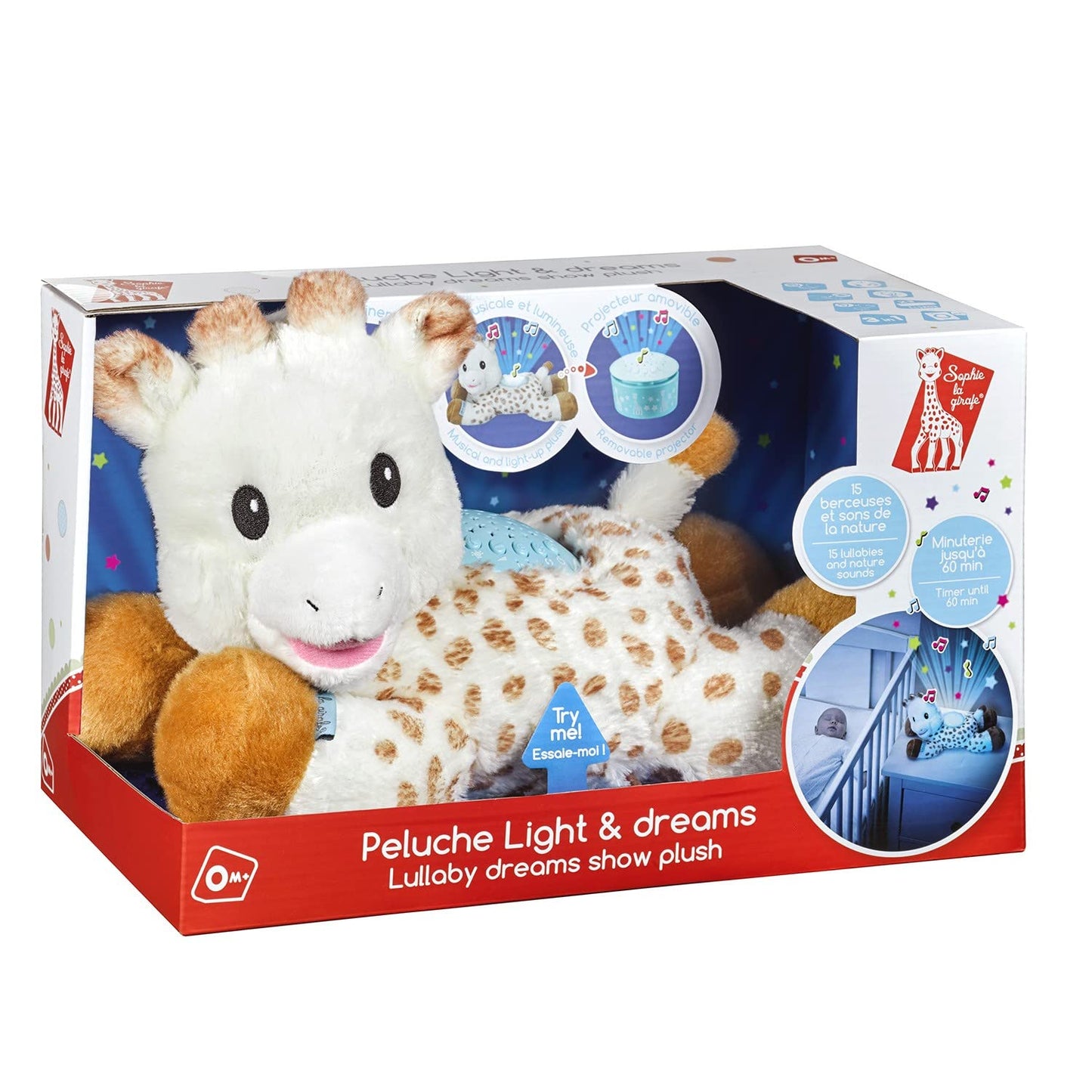 Sophie la girafe Light & Dreams pehme kaisuloom valgus- ja muusikafunktsiooniga