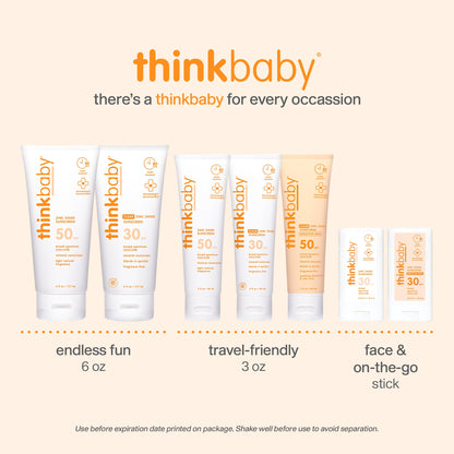 Thinkbaby mineraalne päikesekaitsepulk SPF 30, 18 g, valge/oranž