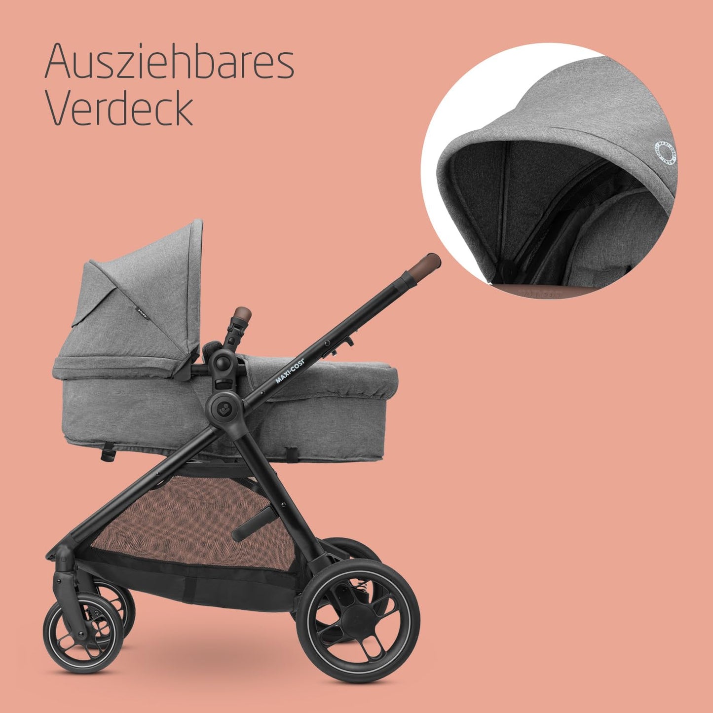 Maxi-Cosi Zelia S Trio 3-ühes vankrikomplekt, helehall