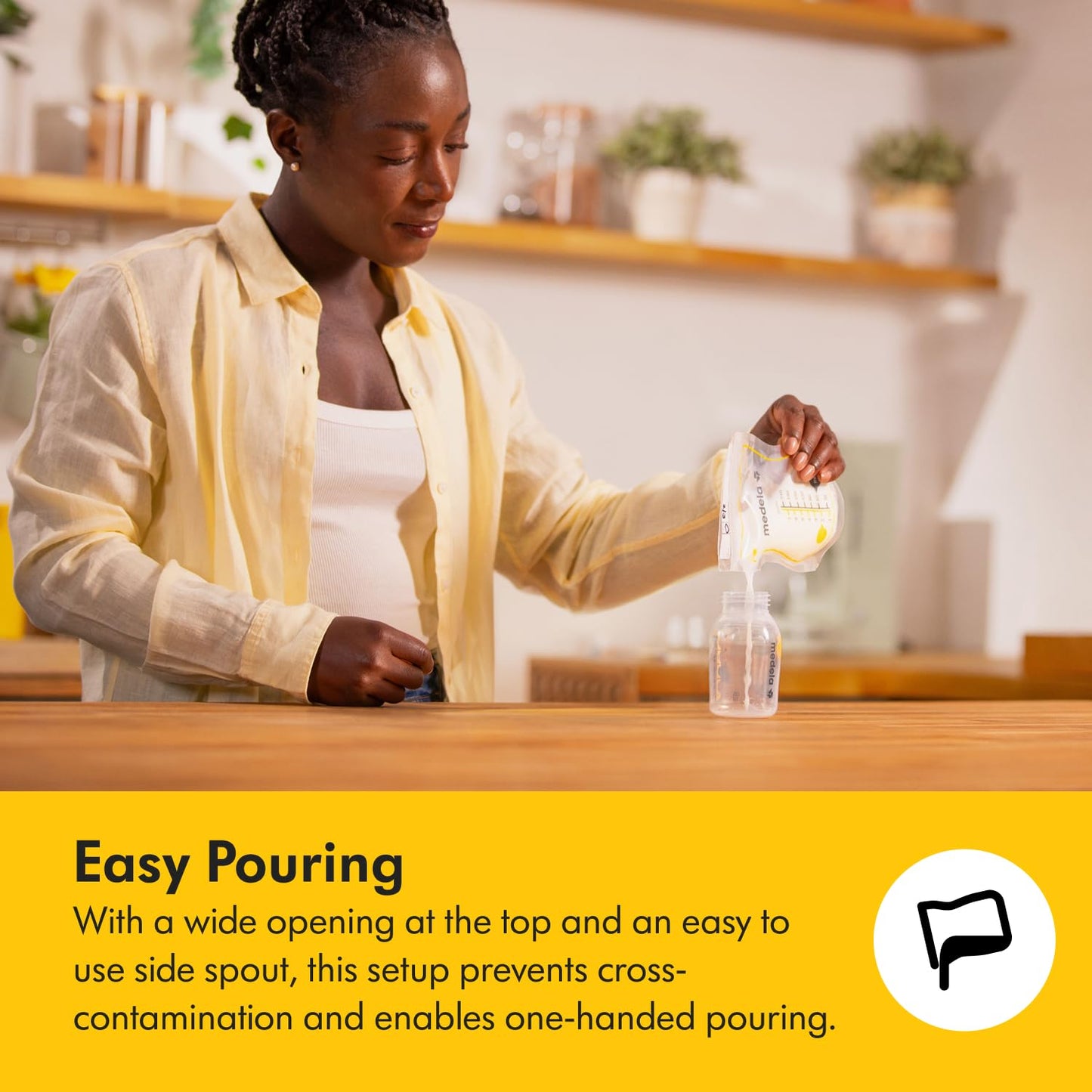 Medela Easy Pour ühekordsed rinnapiima säilituskotid, 210 ml, 100 tk