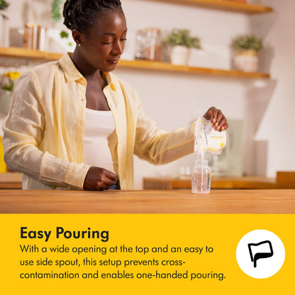 Medela Easy Pour ühekordsed rinnapiima säilituskotid, 210 ml, 100 tk