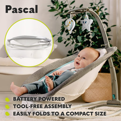 Lionelo Pascal vibreeriv beebi kiiktool, meloodiate ja mängukarusselliga, Grey Dove
