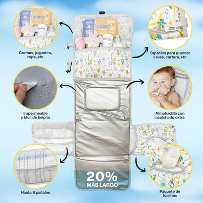 ESYBABY XL kokkupandav mähkimisalus 5 taskuga
