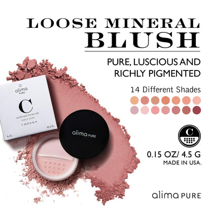 Alima Pure mineraalne põsepuna Satin Matte, erinevad toonid, 4.5 g