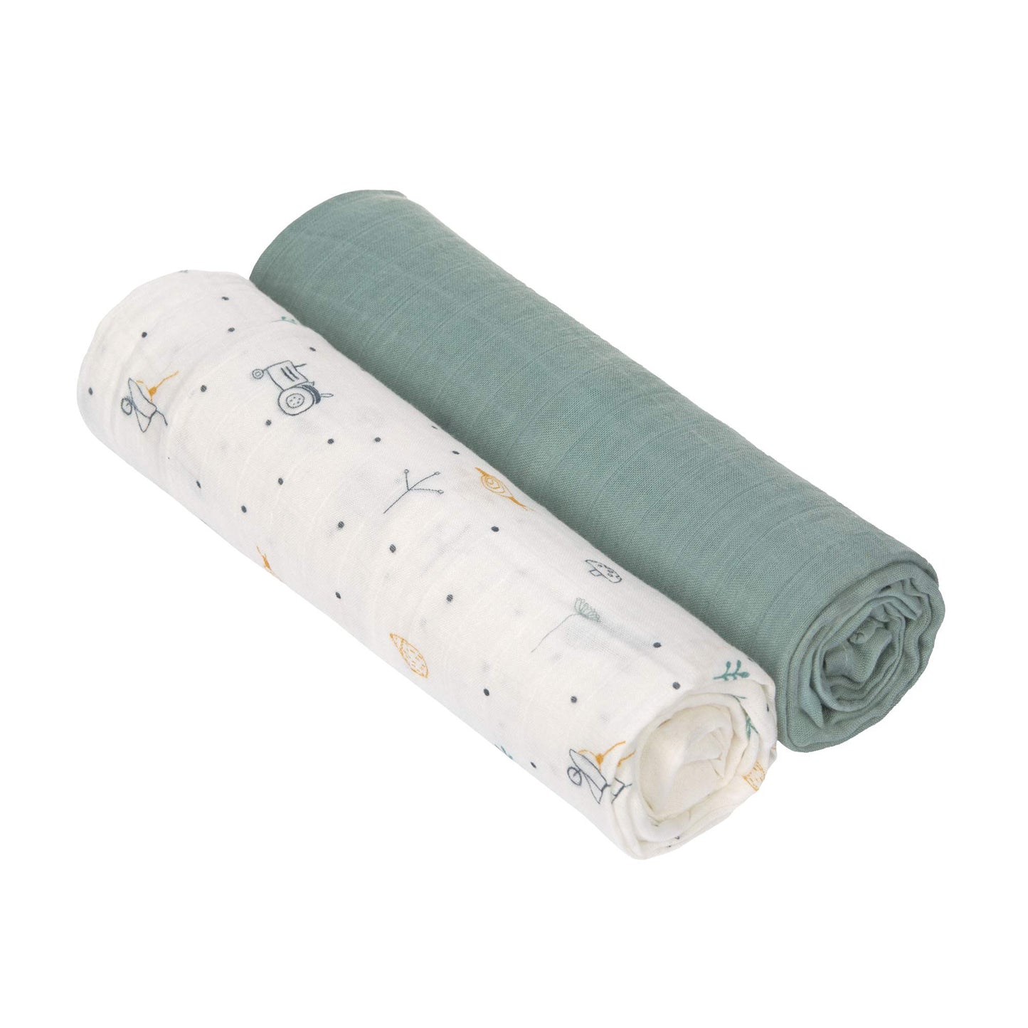 Lässig Heavenly Soft Swaddles XL musliintekid 120 × 120 cm, 2 tk, Garden Explorer Mint