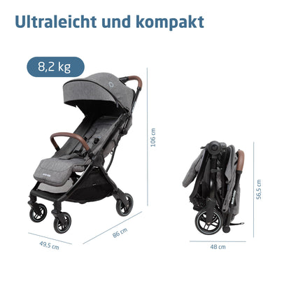 Maxi-Cosi Eva3 jalutuskäru, Select Grey, 0–4 a, kuni 22 kg