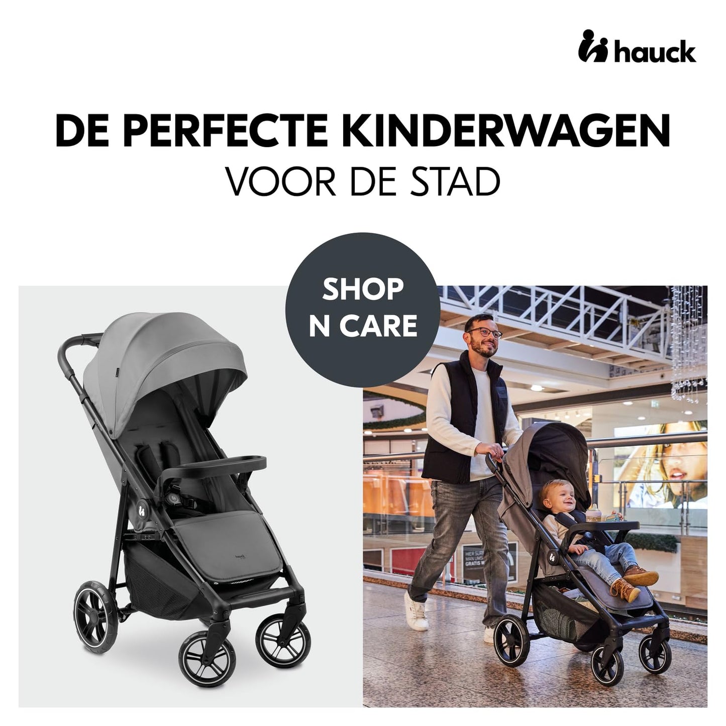 Hauck Shop N Care jalutuskäru, kuni 22 kg, hall