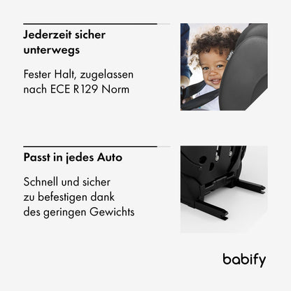 Babify FlexiFit Basic i-Size turvatool 15–36 kg, ISOFIX, must