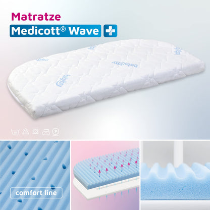 babybay lisavoodi madrats MediTex Wave, Comfort ja Boxspring Comfort, valge