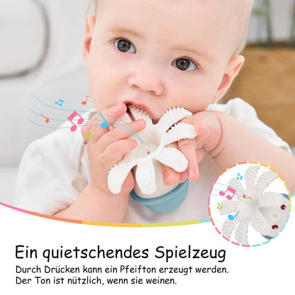 Mombella Octopus purulelu vauvoille 6-18 kk, BPA-vapaa, raudanvihreä