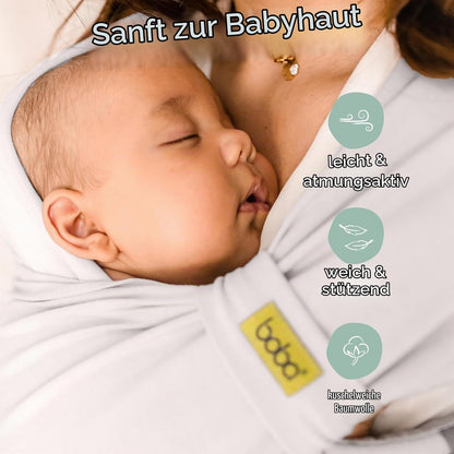 Boba Bliss -hybridikantoliina ilman sitomista, luomupuuvilla, harmaanbeige (Organic Stone), 3–15 kg