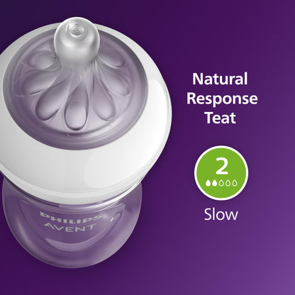 Philips Avent Natural Response beebipudelid AirFree-ventiiliga, 2 × 125 ml, vastsündinutele