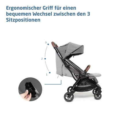 Maxi-Cosi Eva3 jalutuskäru, Select Grey, 0–4 a, kuni 22 kg