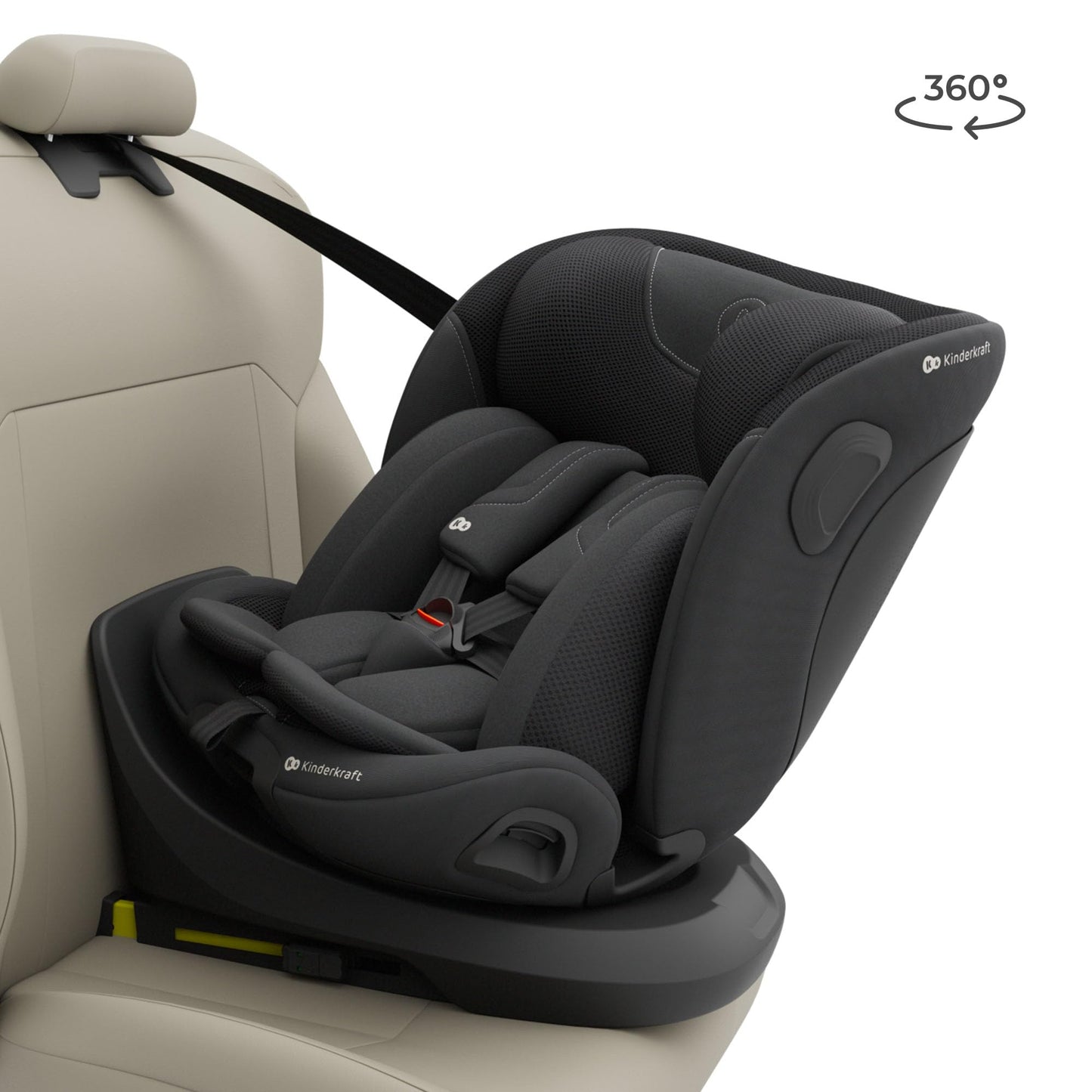 Kinderkraft I-GROW 2 PRO turvatool 0-36 kg, i-Size 40-150 cm, 360° pööratav, must