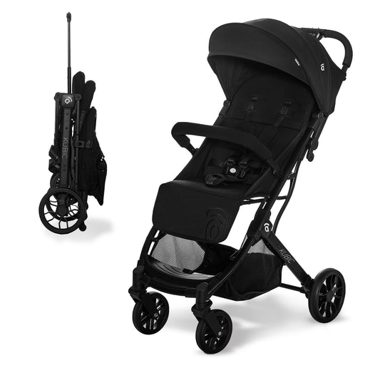 Asalvo KUBIC 2 kerge ja kompaktne jalutuskäru kuni 22 kg, käsipagasiks sobiv, must