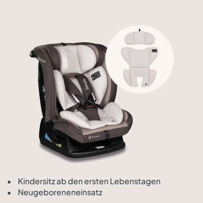 Lionelo Aart i-Size turvatool 40-150 cm, Beige Latte, turvavööga kinnitatav