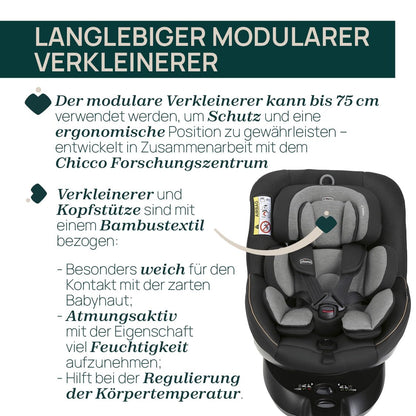Chicco Seat105 i-Size turvatool, hall, 40-105 cm, 0-4 a, 360° pööratav