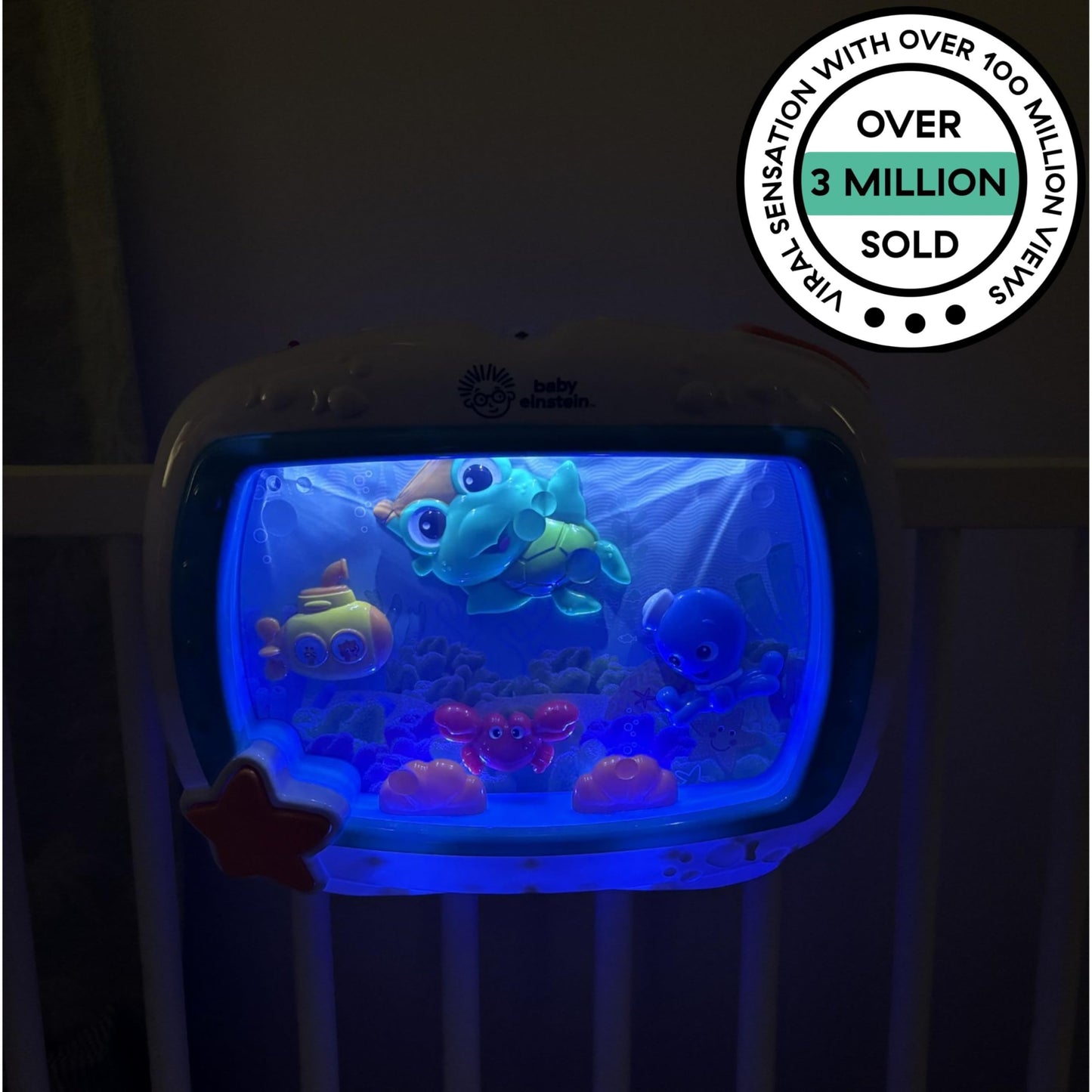 Baby Einstein Sea Dreams akvaarium muusikaline öölamp ja voodimänguasi beebidele