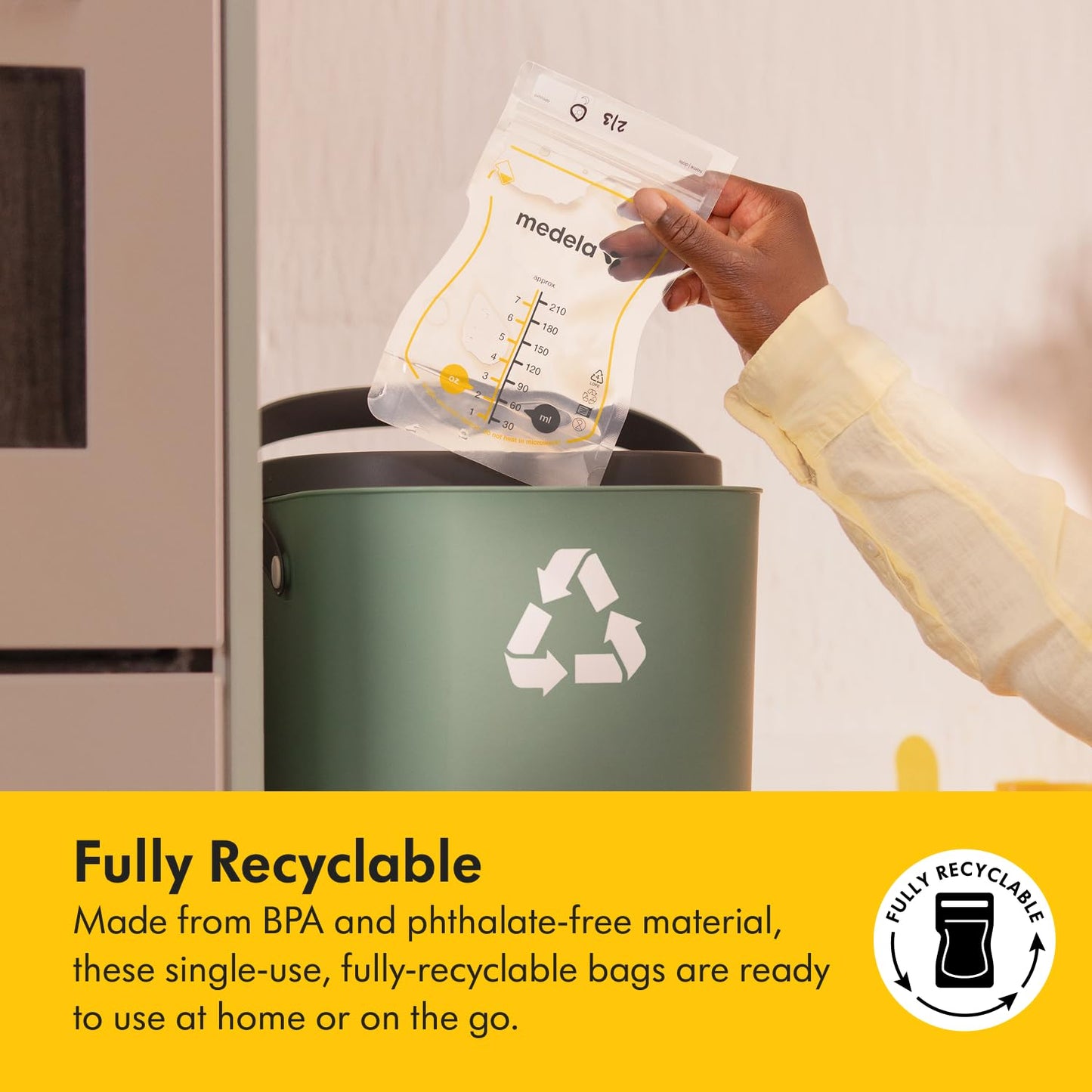 Medela Easy Pour ühekordsed rinnapiima säilituskotid, 210 ml, 100 tk