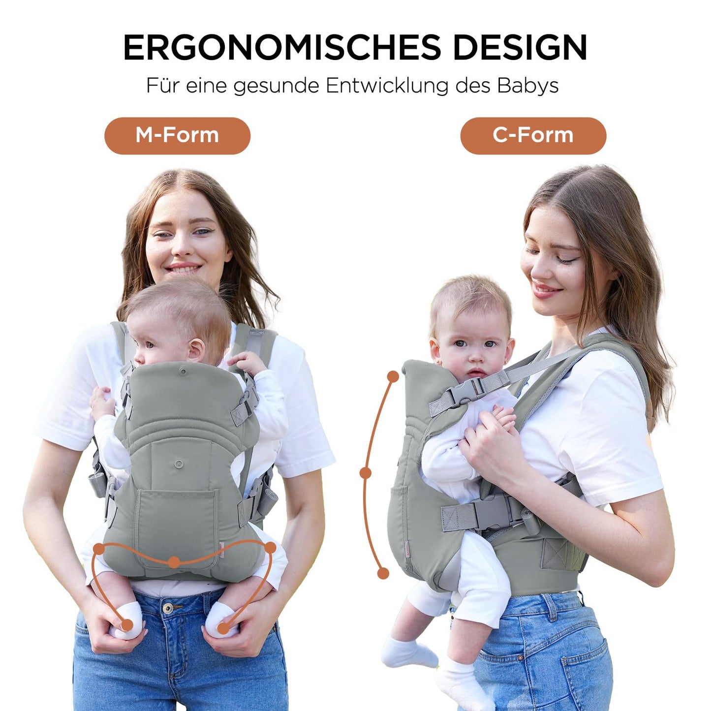 GAGAKU ergonoomiline kandekott puusatoega 0–36 kuud, salveiroheline