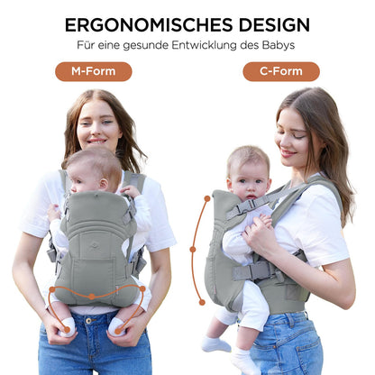GAGAKU ergonoomiline kandekott puusatoega 0–36 kuud, salveiroheline