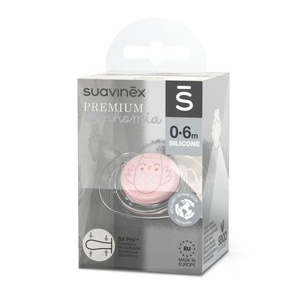 SUAVINEX lutt Bonhomia Rosa 0-6 kuud, sümmeetriline SX Pro, silikoonist