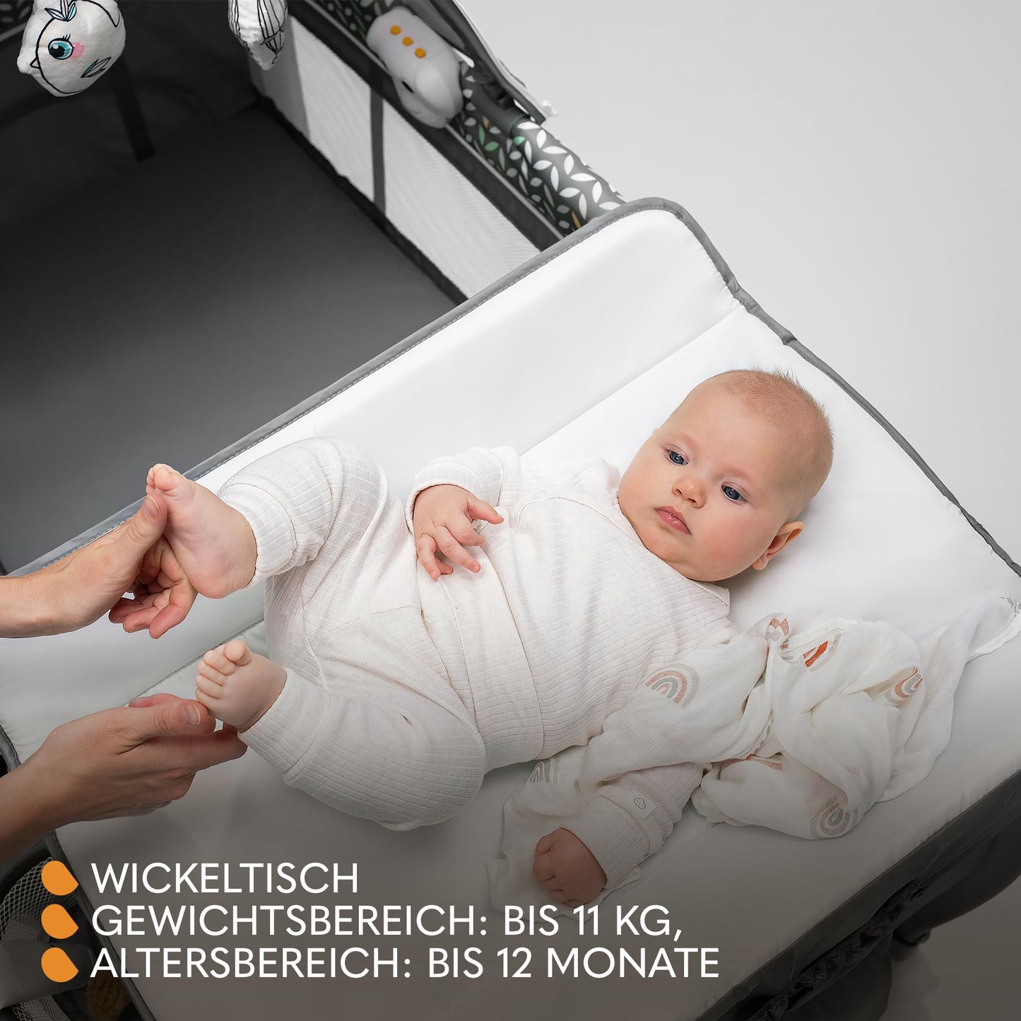 Lionelo Sven Plus 4-ühes reisivoodi beebile, Beige Latte