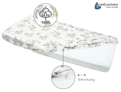 Medi Partners voodilina 60×120 cm, 100% puuvill, Safari muster