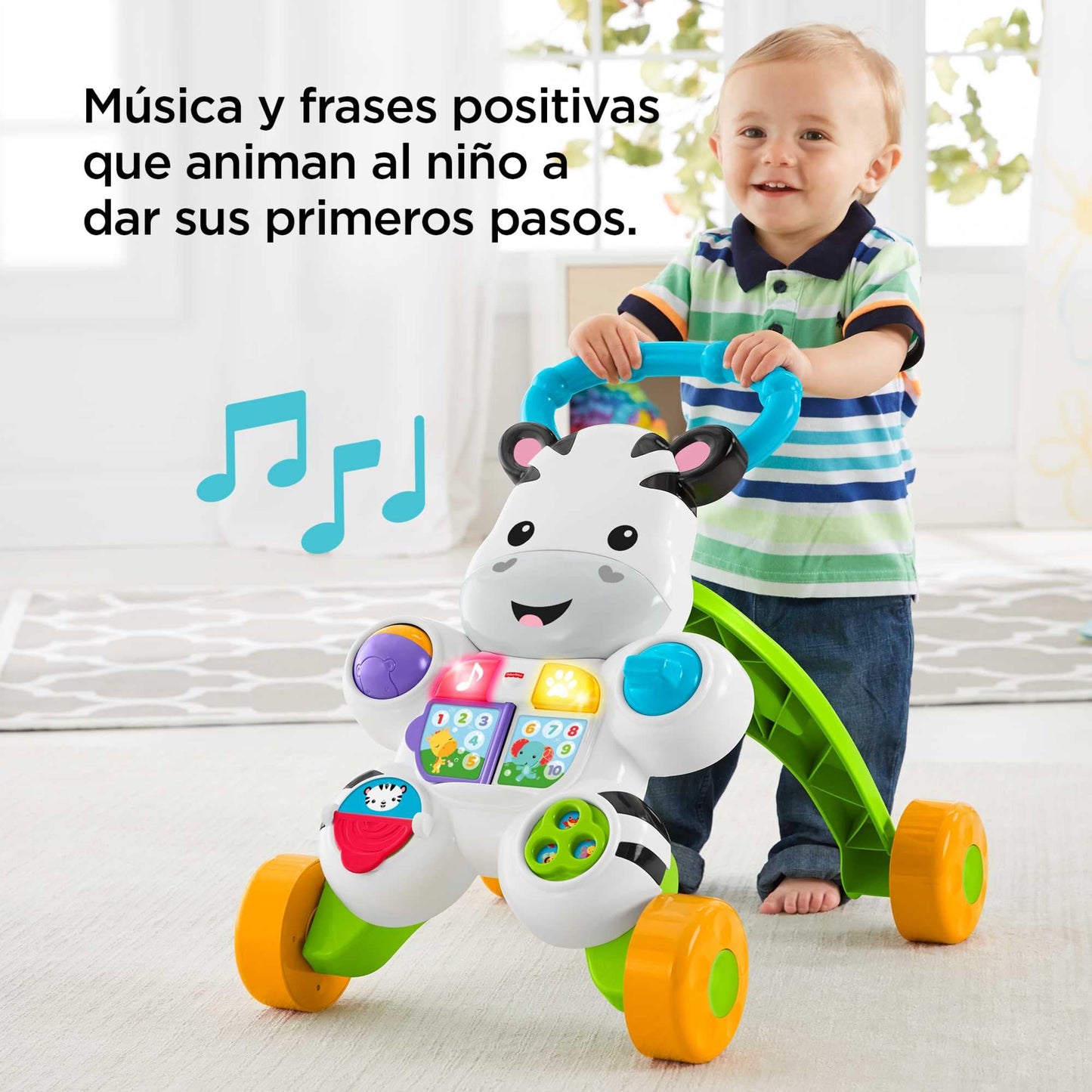 Fisher-Price Learn with Me Zebra käimistugi, muusikaline tegevusmänguasi, alates 6 kuust