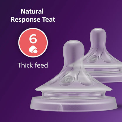 Philips Avent Natural Response lutipudeli lutt Flow 6 (ultra kiire), 6+ kuud, 2 tk