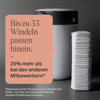 Tommee Tippee Twist & Click Advanced mähkmekonteiner + 6 täitekassetti, valge
