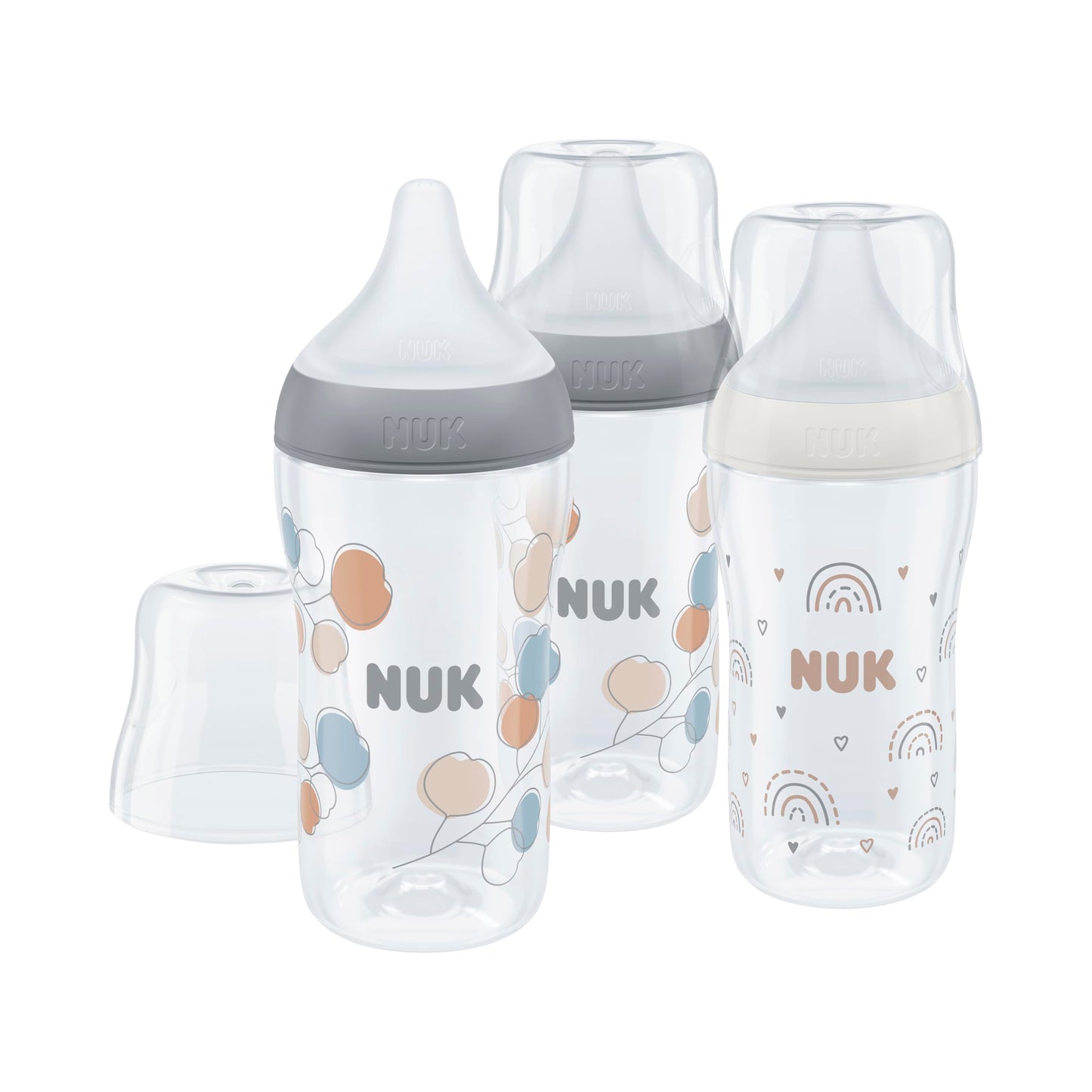 NUK Perfect Match lutipudelite komplekt 260 ml, 3+ kuud, 3 tk
