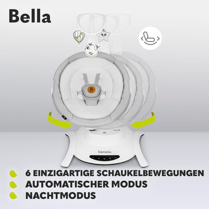 Lionelo Bella elektriline beebikiik 360° pöörleva istmega, helehall