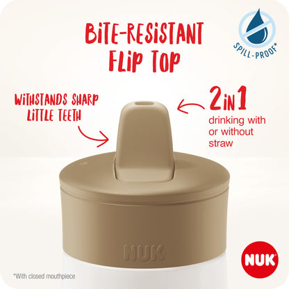 NUK Mini-Me Flip joogipudel kõrrega, 450 ml, roosa, 12+ kuud