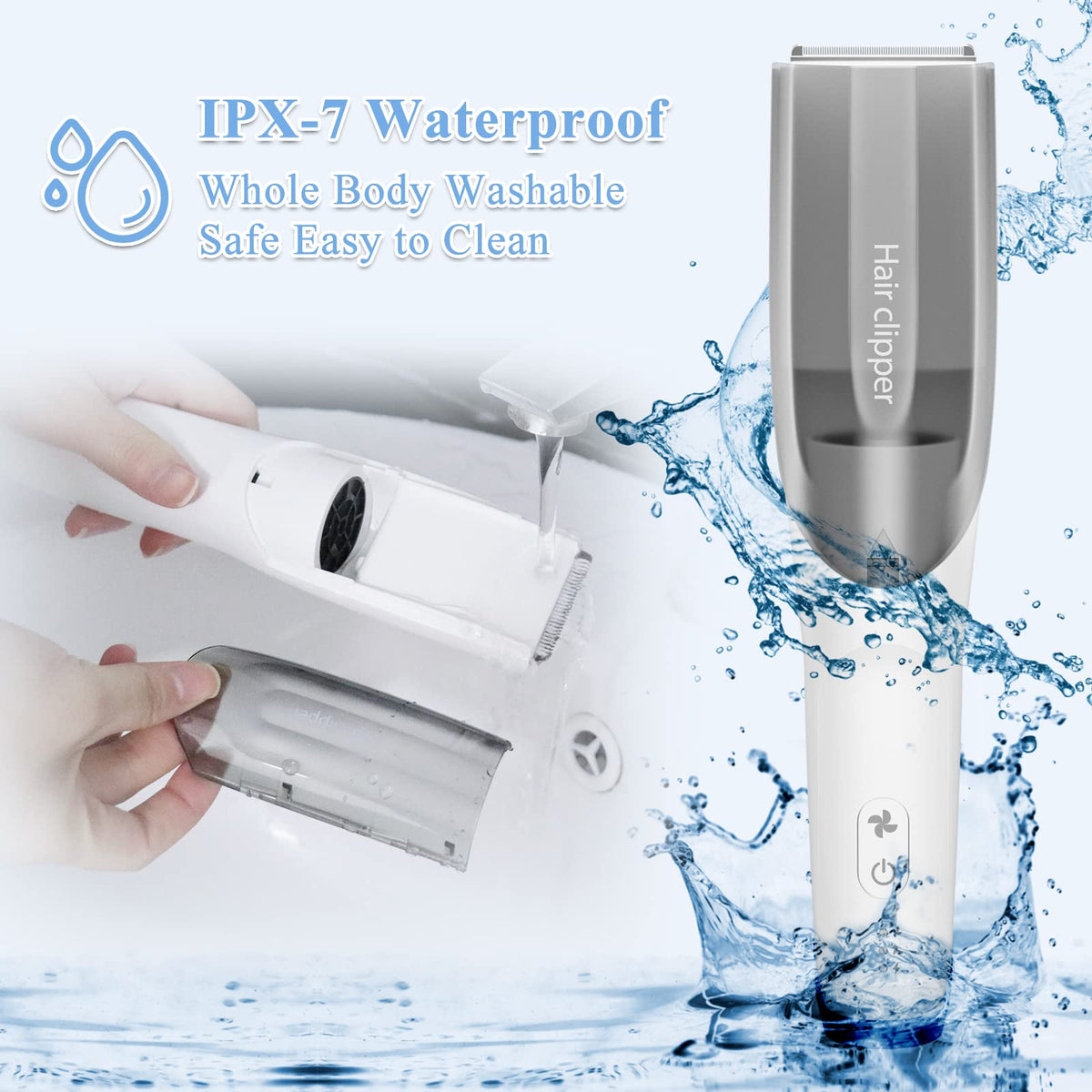 CARER SPARK vauvatrimmeri imutoiminnolla, valkoinen, SPK-CDH001-WH