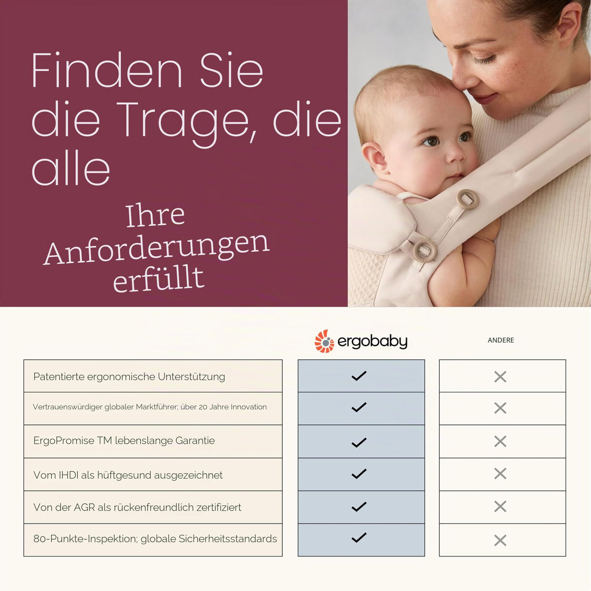 Ergobaby Embrace beebikandekott vastsündinule 0–12 kuud, Pure Black