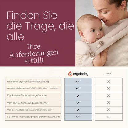 Ergobaby Embrace beebikandekott vastsündinule 0–12 kuud, Pure Black