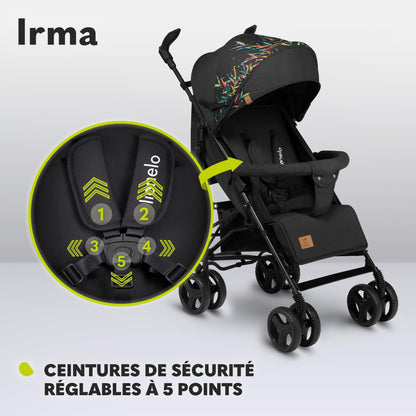 Lionelo IRMA kergkäru – 7 kg, lamavasend, 360° pööratavad käepidemed, suured rattad ja putukavõrk (Dream)