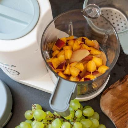 BEABA Babycook NEO beebitoidu valmistaja, klaas ja roostevaba teras, 1250 ml, hall/valge