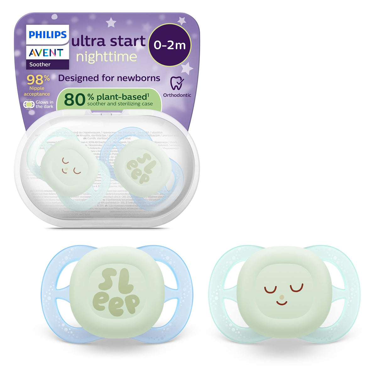 AVENT tutti ultra start Nighttime SCF075/18, 0-2 kk, 2 kpl