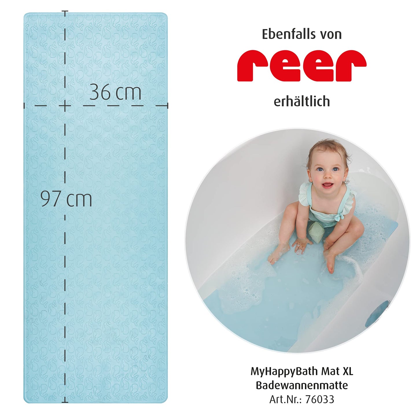 Reer MyHappyBath libisemisvastane vannimatt vaalamustriga, sinine