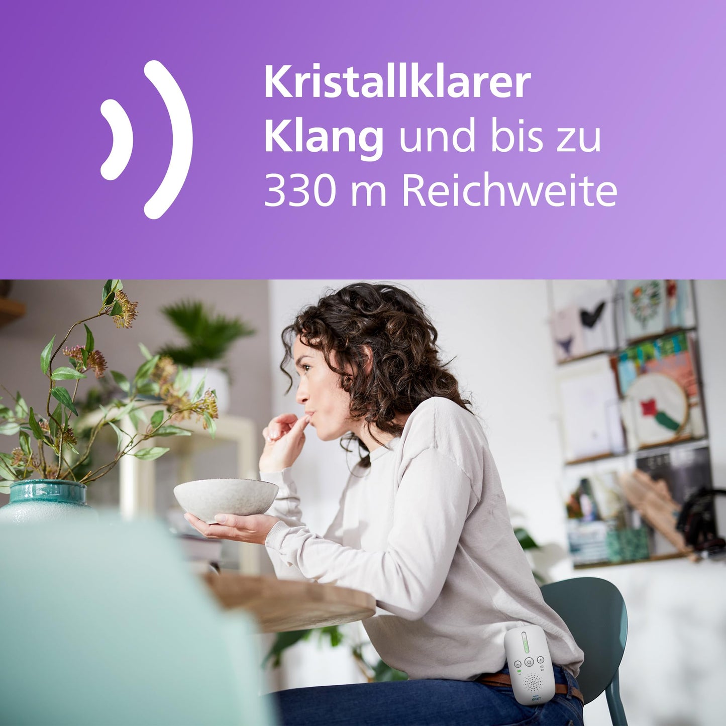 AVENT DECT-beebimonitor SCD503/26, 330 m, öövalgus, Smart ECO, valge