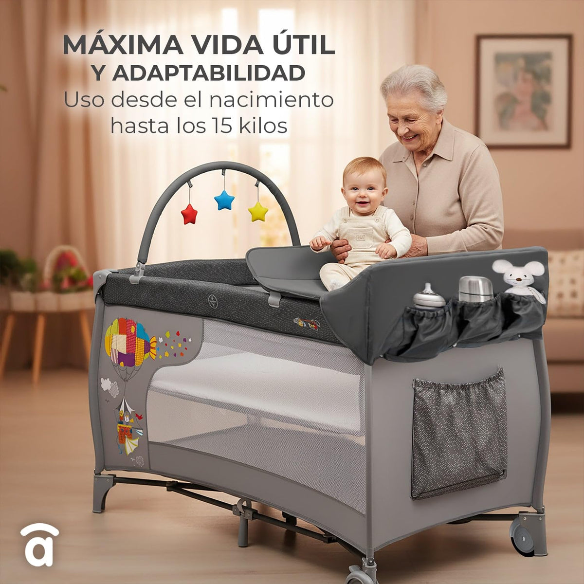 Asalvo leikkikehä Mix Plus, harmaa, malli 16522