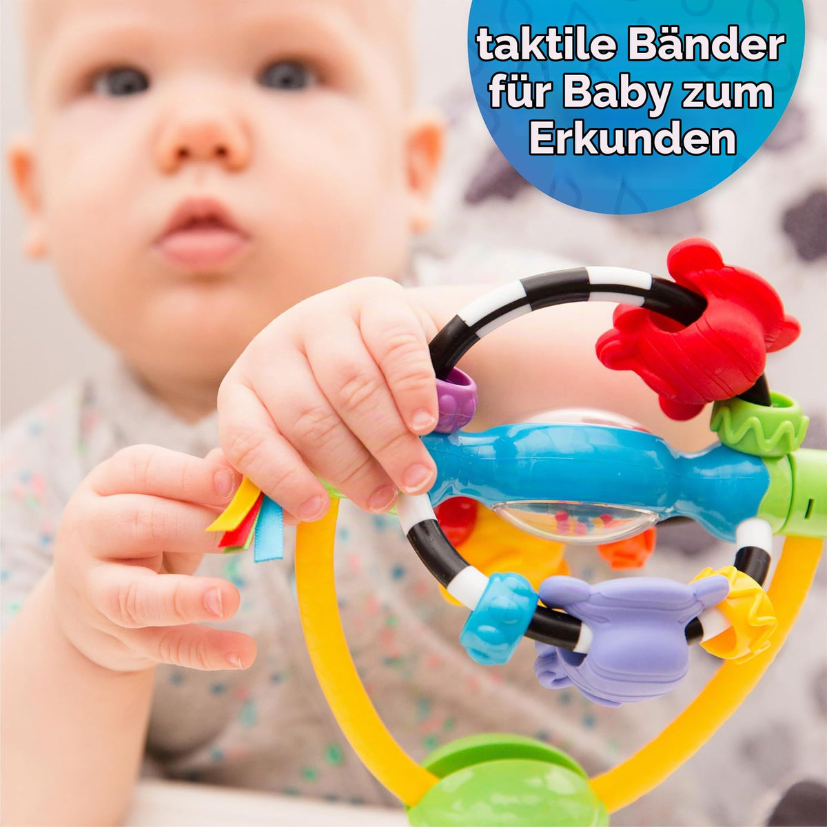 Playgro pyörivä helistin imukupilla, 6 kuukauden iästä alkaen